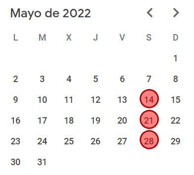 Calendario Superior